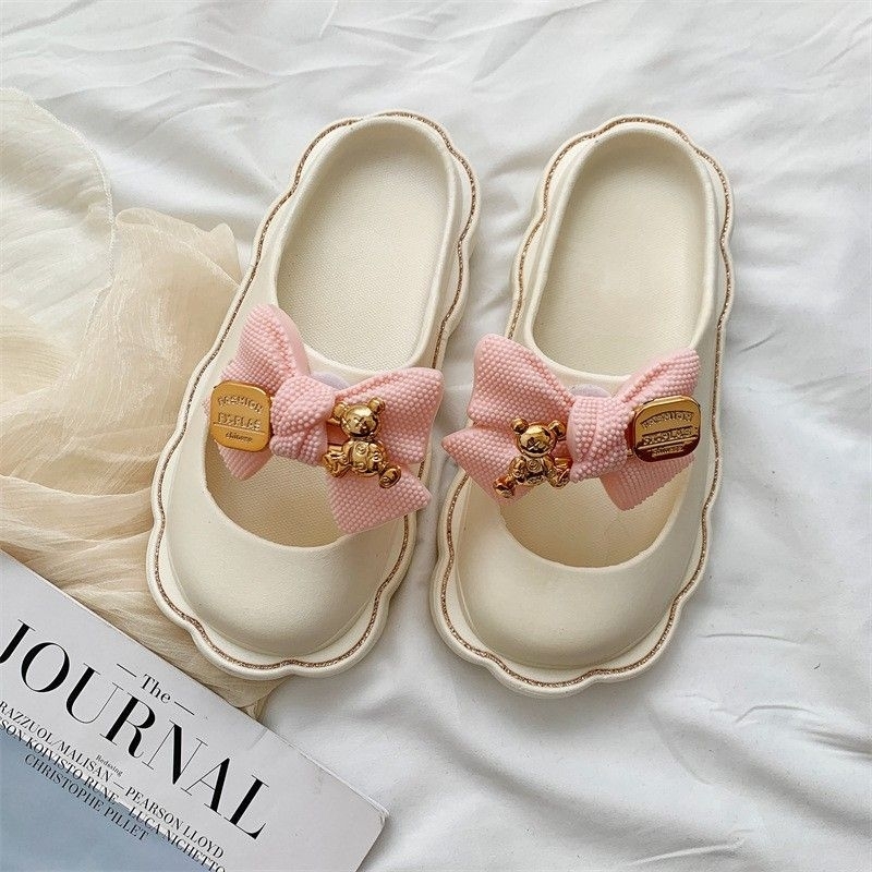 SHOEGALLERY TG1615 Sandal Jelly Slip On Wanita Import Motif Pita Korean Girl Style