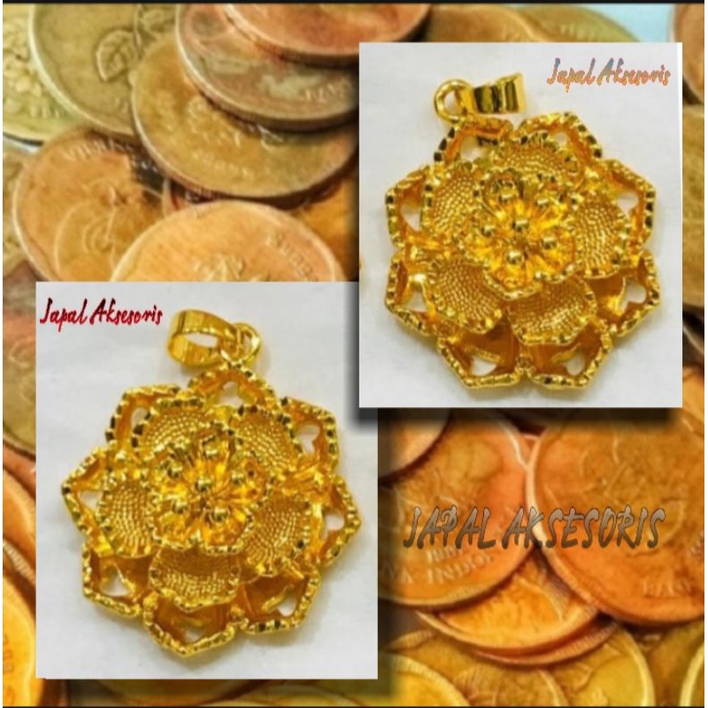 BANDUL KALUNG TERBUAT DARI KOIN LOGAM MAWAR 1991-1992 Lapisan EMAS 24k Tahan Karat