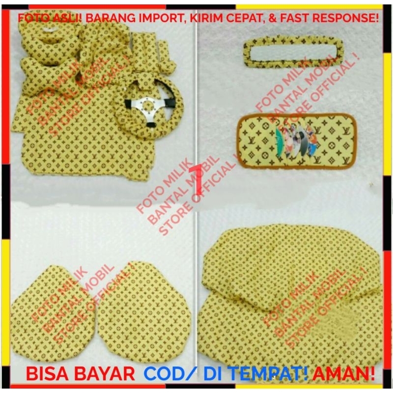 SET CAR SARUNG COVER BANTAL HEADREST SANDARAN KEPALA LEHER JOK TISU TISSU TISUE TISSUE STIR SETIR SA