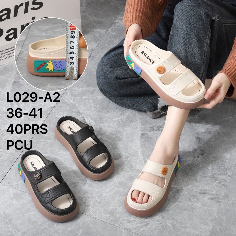 sandal balance 029-1clog BAN DUA sandal wedges jelly wanita fashion korea