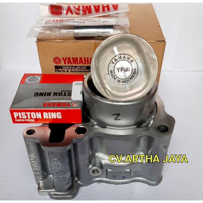 CYLINDER BLOK BORING BURENG KIT SET ASSY KOMPLIT + PISTON KIT SET ASLI ORIGINAL YAMAHA JUPITER MX KI