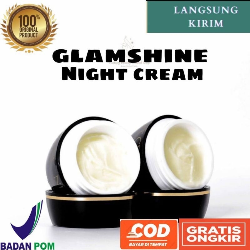 (bisa cod) (distributor Glamshine) night cream Glamshine/ krim malam Glamshine