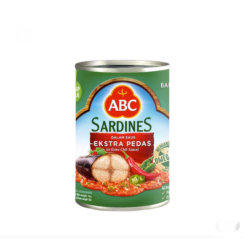 

Abc Sardines Extra Pedas/Cabai/Serundeng 155 g