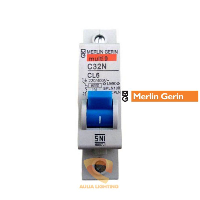 MCB MULTI9 6A 6 AMPERE MERLIN GERIN PLN 1300W CL6 SPLN BREKER