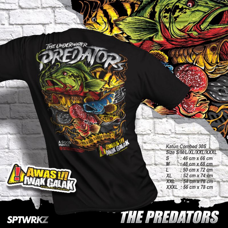 Kaos Ikan Channa/Kaos SnakeHead/Kaos Ikan Predator