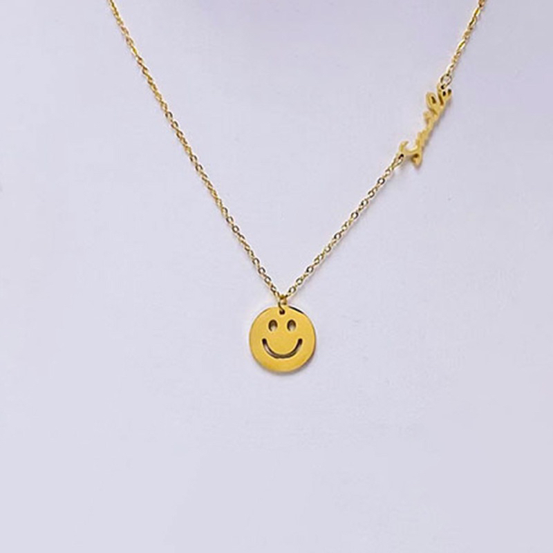 kalung smile titanium sale murah cantik lucu diamonde