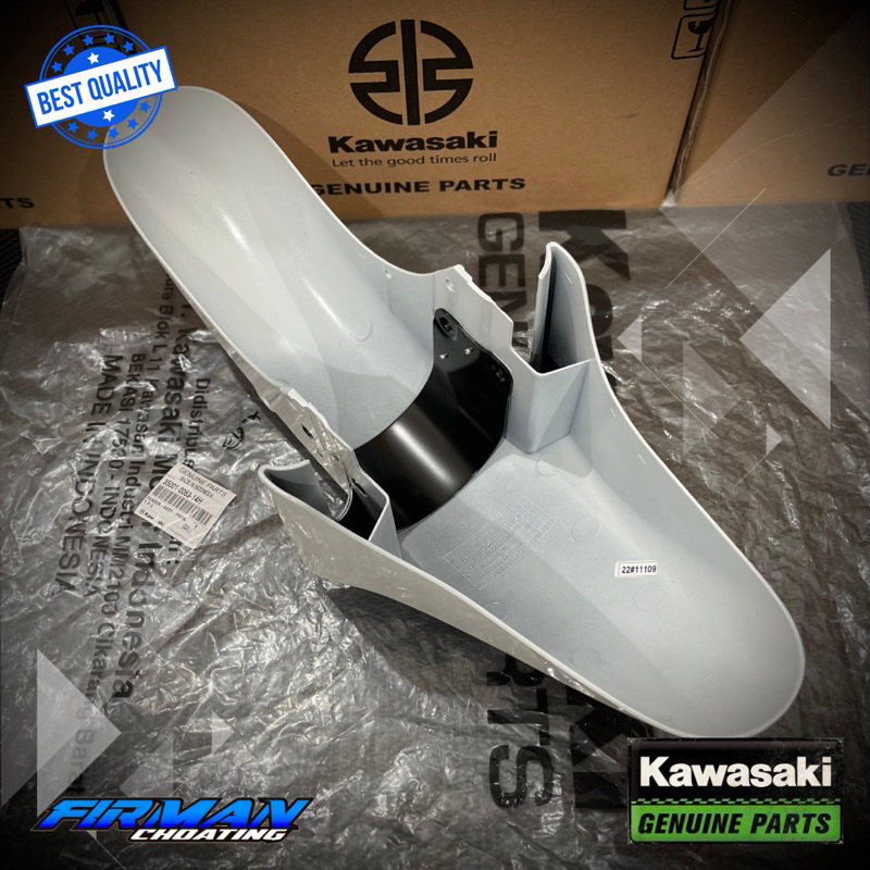 SPAKBOR DEPAN PUTIH METALIK FENDER ASSY NINJA R SS ORIGINAL KAWASAKI 35001-0063-14H