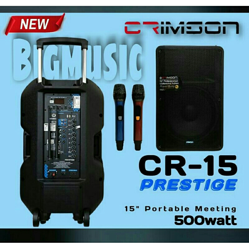 Speaker Portable Crimson CR 15 Prestige Original 15 Inch Bluetooth