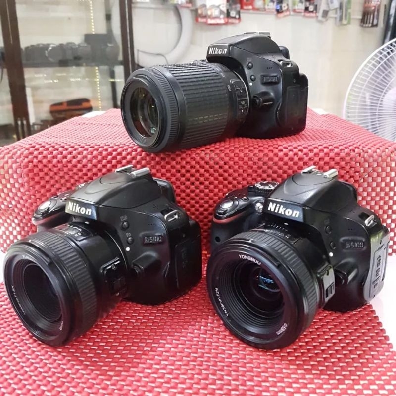 NIKON D5100 LENSA TELE 55 250VR LENSA FIX YONGNUO 50MM F1.8 LENSA YM 35MM F2