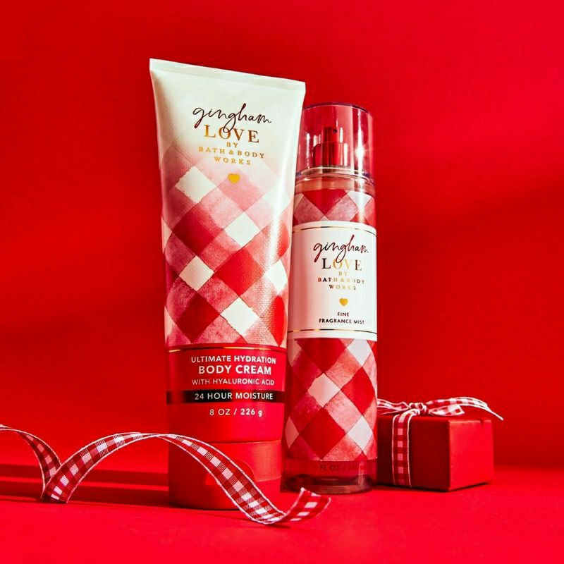 BATH &amp; BODY WORKS BBW GINGHAM LOVE SERIES BODY MIST LOTION MIST LOTION SHOWER GEL BODY CREAM HAND CREAM SHOWER GEL BODY CREAM LOTION MIST WASH WALLFLOWER ROOMSPRAY SCENTPORTABLE GENTLE GEL DEEP CLEANSING GENTLE FOAMING CREAMY LUXE