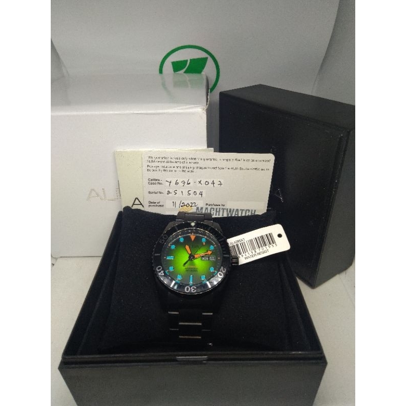 ALBA Tokyo neon diver look AL4285 automatic original fullset not military