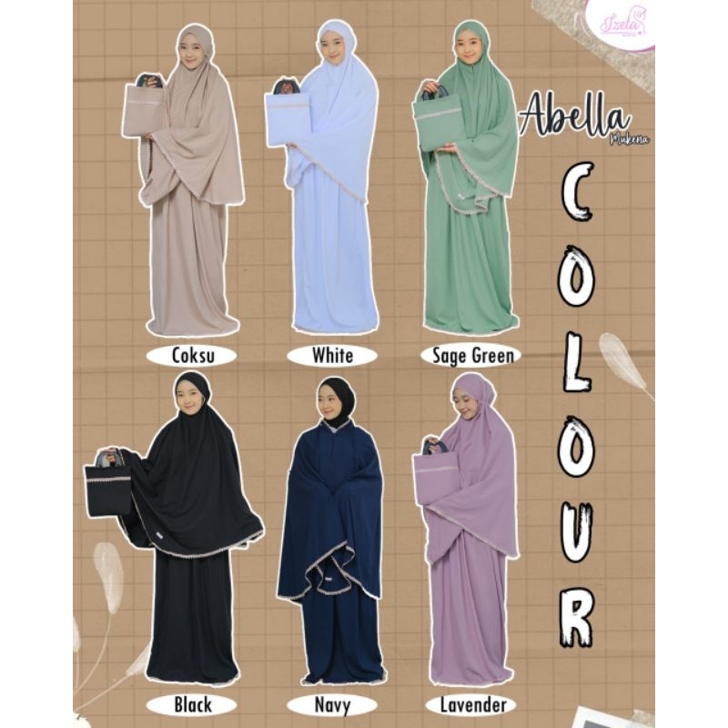 MUKENA ABELA BY IZETA DAILY READY STOCK