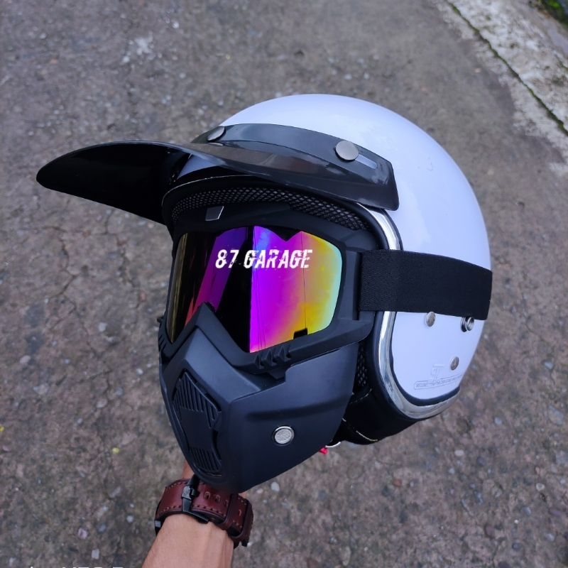 HELM BOGO RETRO GOGLE MASK TOPENG