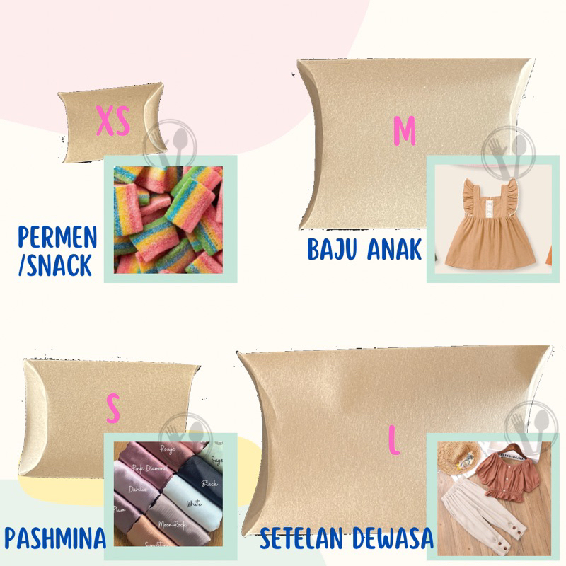 PILLOW BOX DUS SOUVENIR DUS BANTAL KRAFT DUS PILLOW KOTAK SOUVENIR BOX PILLOW