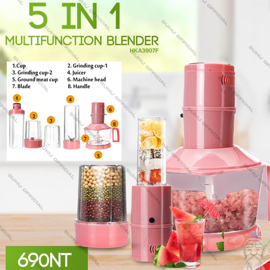 Blender 5 IN 1 Multi Function Food Processor blender set grinder Mixer