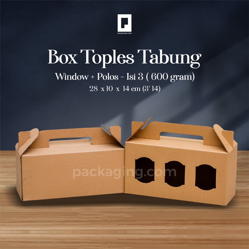 

Box Toples Tabung 800ml/Gable Box/Box Jinjing uk 28x10x14/Box Toples 3`14/Box Toples isi 3/Box Toples