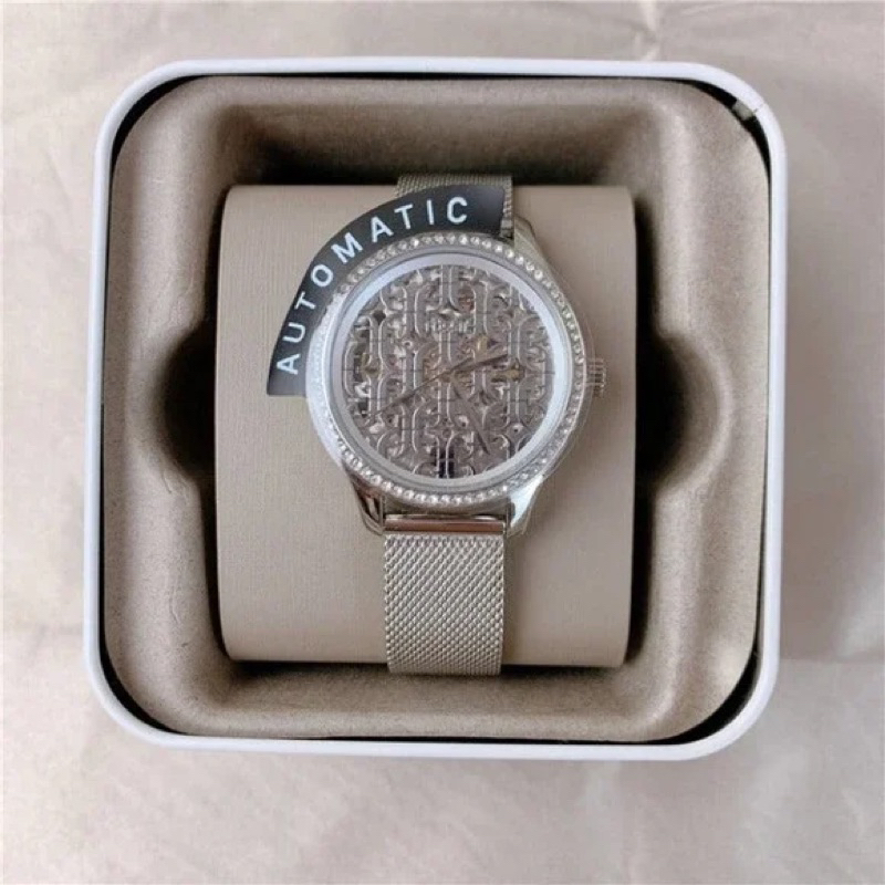 Rye Automatic Stainless Steel Mesh Watch BQ3712 Jam Wanita