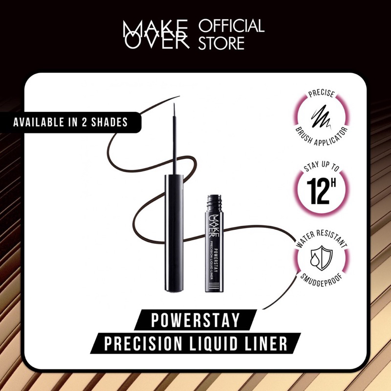 MAKE OVER Powerstay Precision Liquid Liner 2.7 g - Eye Liner Liquid