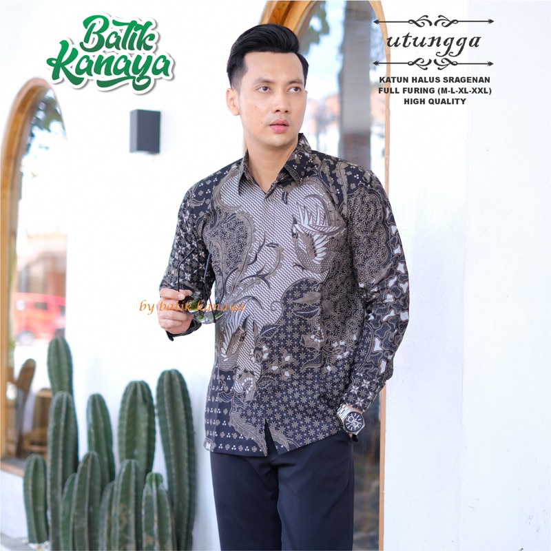 UTUNGGA batik pria lengan panjang Full Furing Bahan Katun Sragenan by Kanaya