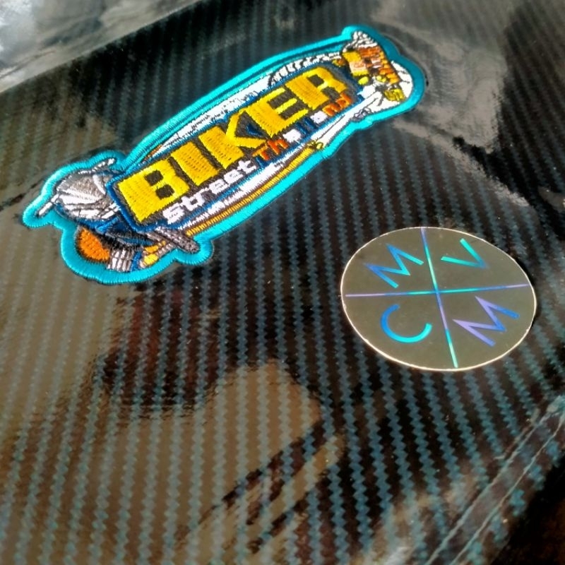 [BEST SELLER] SARUNG KULIT JOK MOTOR KARBON THAILAND LOGO BORDIR / cover bungkus kulit jok carbon kevlar biker thailook universal