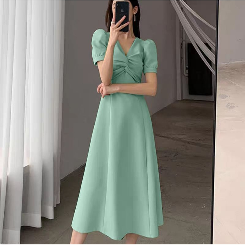 { THABI } HF DRES KOLILA / DRESS KOREA / DRESS WANITA / LONG DRESS KOREA / DRESS WANITA CASUAL DRESS