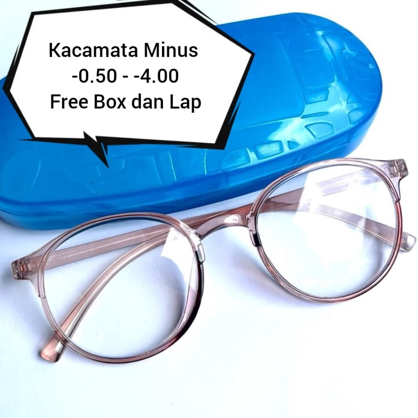 Kacamata Lensa Minus (-), Ukuran 0.5 sampai 4.00, Unisex Sunglasses, Vintage, Wanita Pria