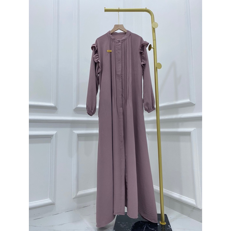 GAMIS CRINKLE POLOS SOVA MAXI LEBARAN SIMPLE MEWAH BAJU MUSLIM LEBARAN EID GAMIS KELUARGA GROSIR