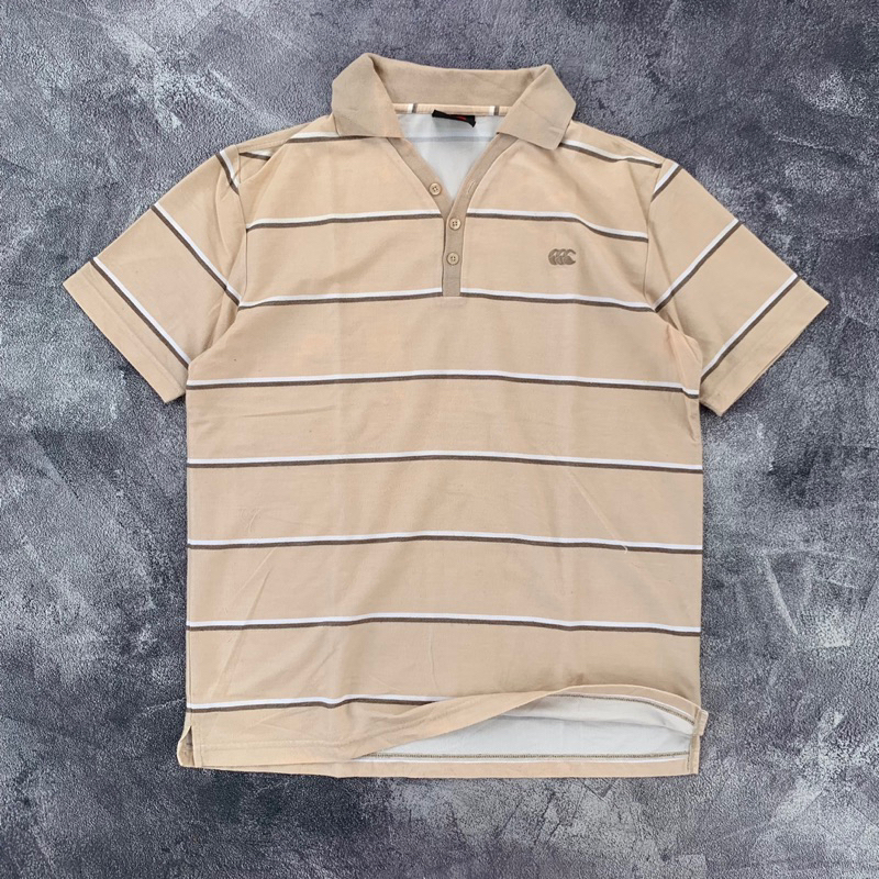 PoloShirt Strype Cream by Canterbury XL | Kaos Polo Strype Cream