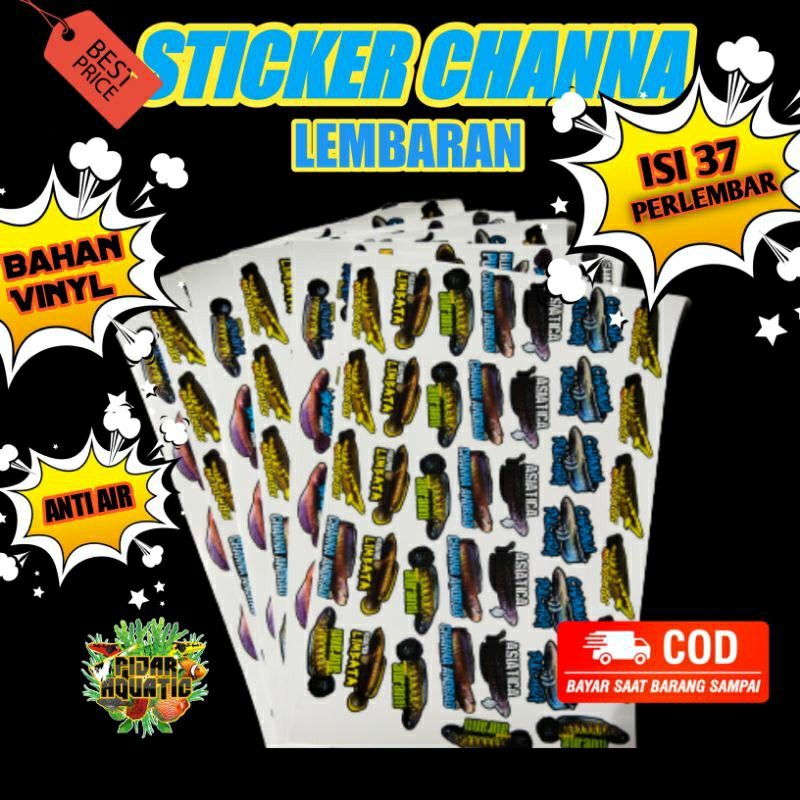 

Stiker Sticker Channa Predator Lembaran A3 tahan air
