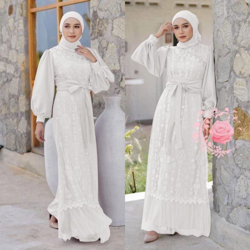 Gamis Cantik Modern Kekinian 2023 Elegan / Baju Lebaran Gamis Terbaru M - L - XL - XXL Modern Sekara