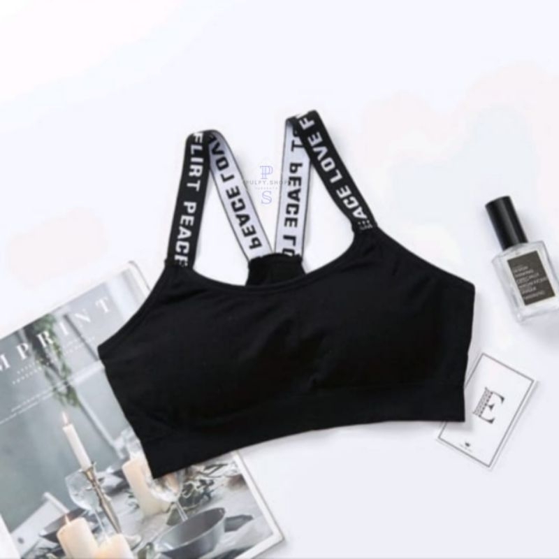 BH Sport Wanita Bra Push Up Gym Yoga Pakaian Olahraga Tanpa Kawat PS