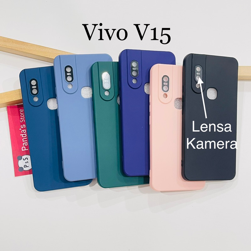 Case Vivo V15 Lenspro Makaron Full Color Softcase Pro Lensa