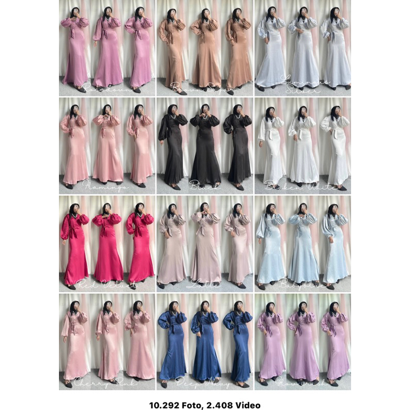 LUMINOUS DRESS LEBARAN TERBARU // DRESS SATIN VELVET ADEM