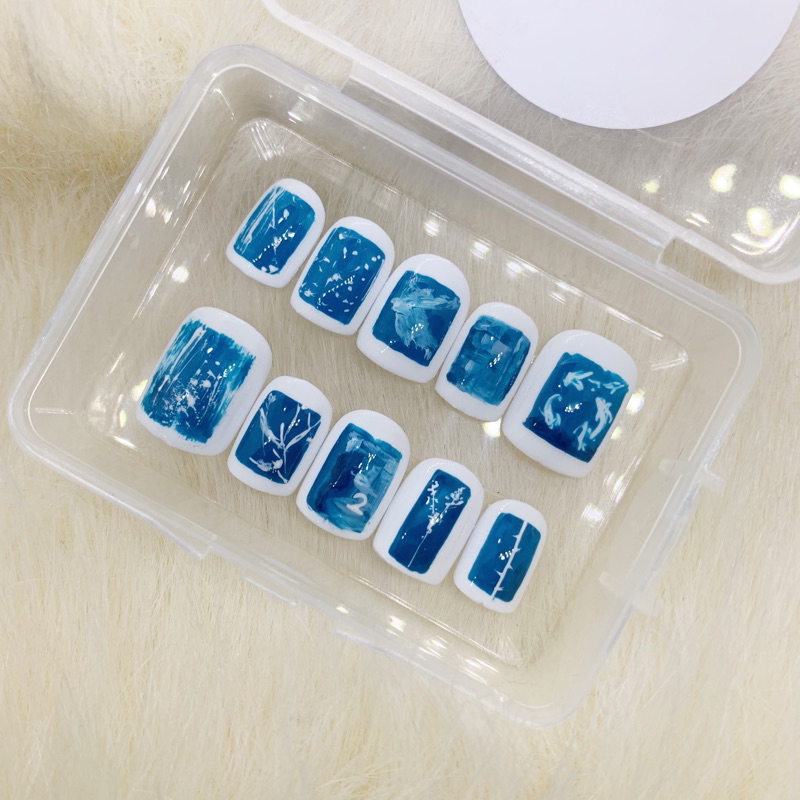 BTS RM Indigo custom press on nails fake nails gels kuku palsu