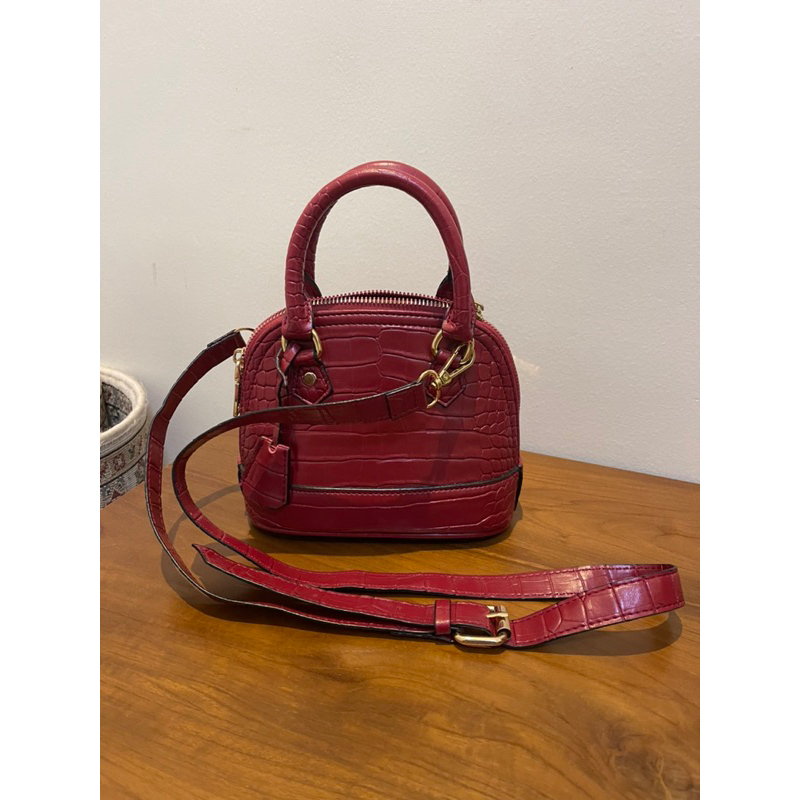 (PRELOVED) tas alma mini maroon