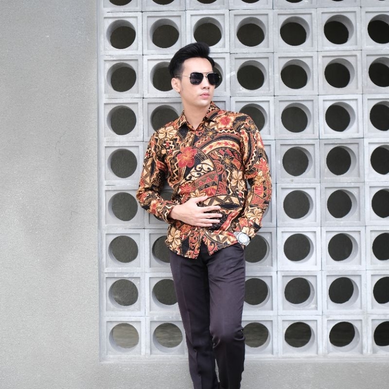 BATIK PREMIUM MODERN TERBARU KERTOJOYO LENGAN PANJANG SLIMFIT EKSKLUSIF BATIK ANAK MUDA KEREN