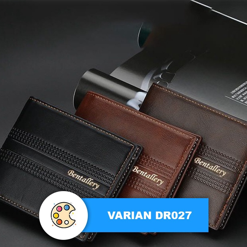 Dompet Lipat Pria Import Zamzam DR003/DR027 Dompet Lipat Garis Tebal Material Dompet Fashion Pria C15