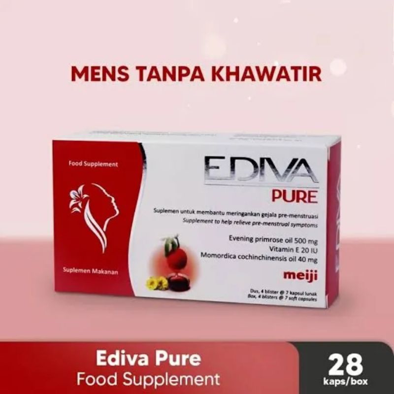 EDIVA PURE SUPLEMEN KULIT KECANTIKAN BOX 28 KAPSUL
