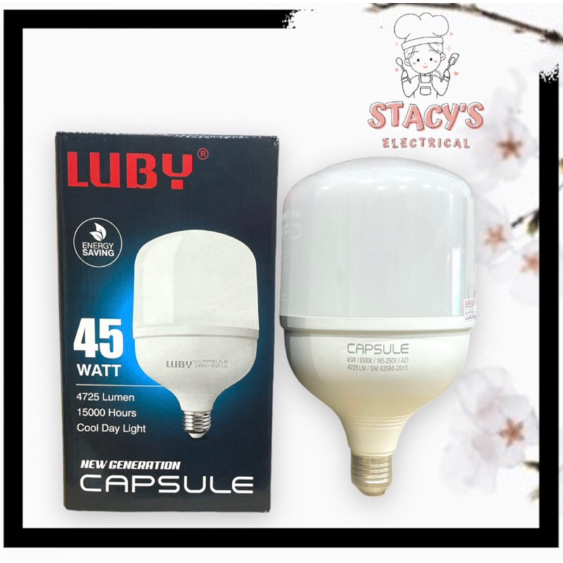 LAMPU LED LUBY CAPSULE CAHAYA PUTIH 50W 45W WATT BESAR/ LAMPU LED JUMBO