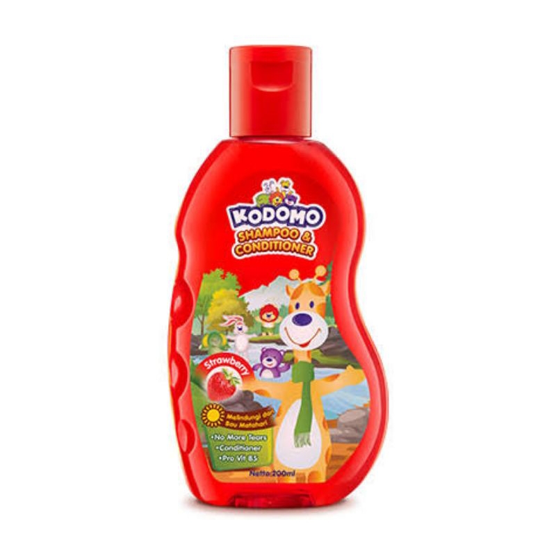 KODOMO SHAMPOO &amp; CONDITIONER STRAWBERRY 200 ML / KODOMO SHAMPO ANAK 200ML