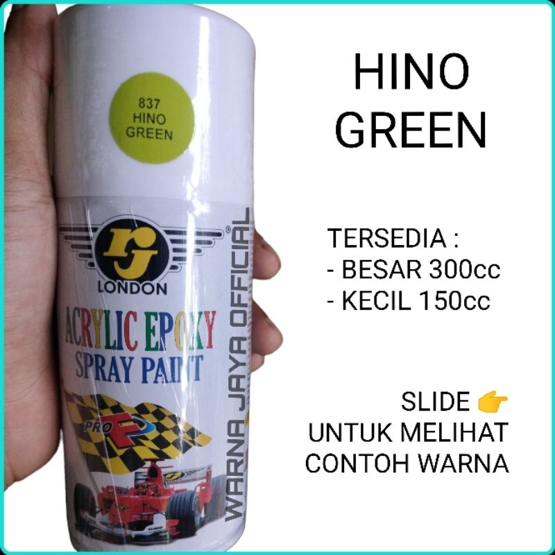 HIJAU HINO - Cat Kaleng Semprot Pilok Pilox Pylox Piloc RJ London Hino Green Original 150cc 300cc Be