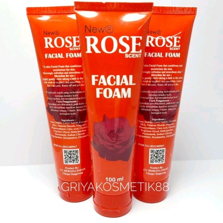 FACIAL FOAM ROSE SCENT BPOM 100 ML