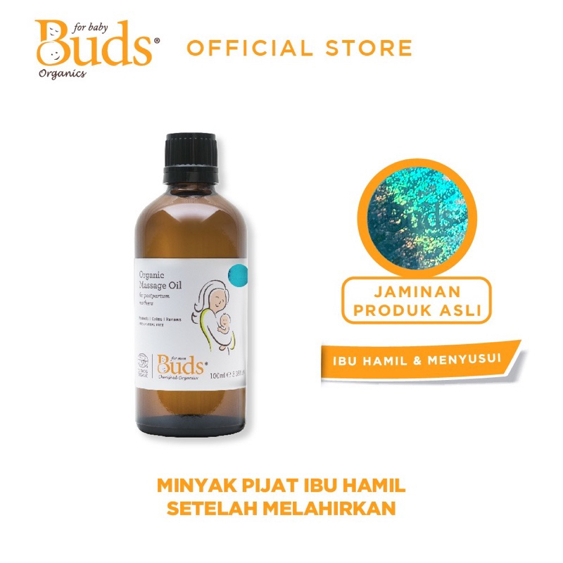 Buds Organics Massage Oil for Pospartum Mother 100ml Minyak Pijat Ibu