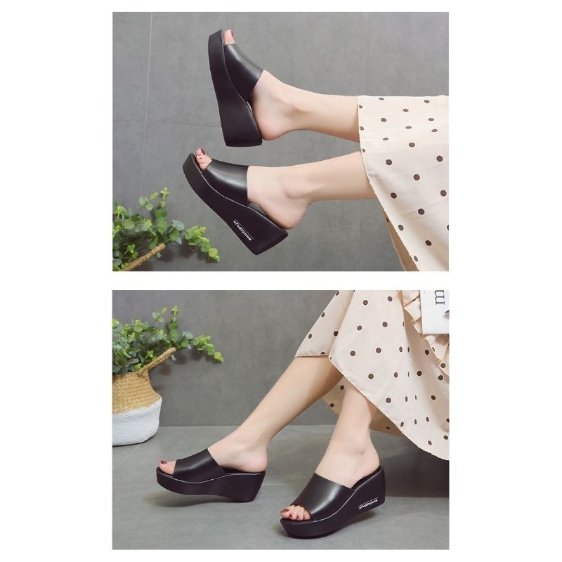 Sandal Wedges Wanita Slop / Selop Sendal Finetic Original 37 sampai 40