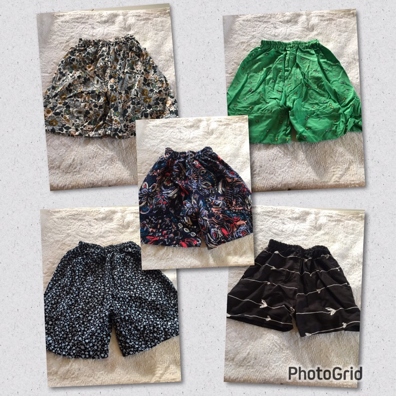 CELANA KOLOR PENDEK RANDOM ANAK CEWEK/COWOK TOILET TRAINING SANTAI DIRUMAH RANDOM muat usia 1-3 tahu