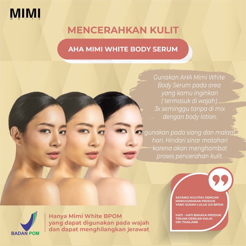 Mimi White AHA White Body Serum 30 ML BPOM