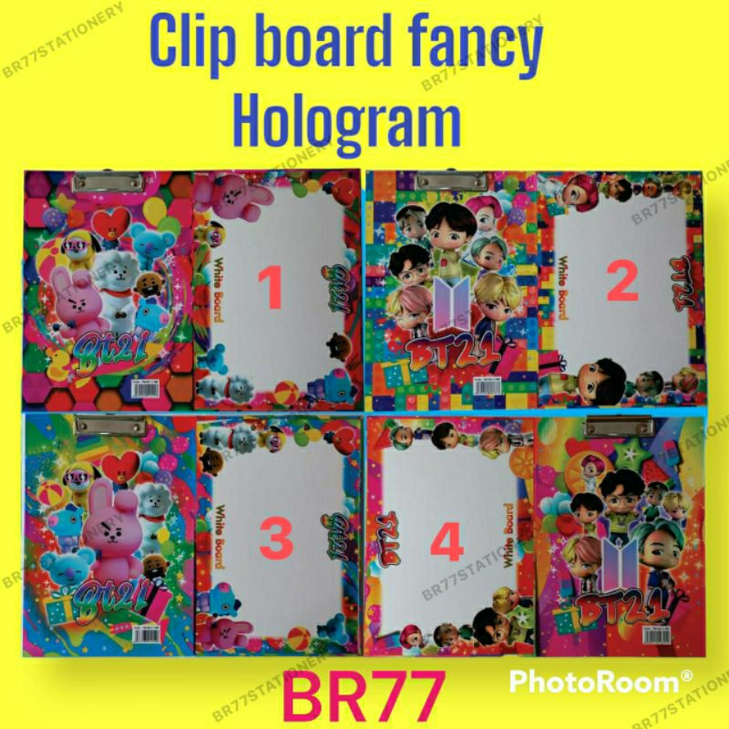 

CLIP BOARD GAMBAR BTs BERHOLOGRAM KARAKTER ANAK-ANAK / PAPAN UJIAN BTs / PAPAN JALAN BTs (CD-54)