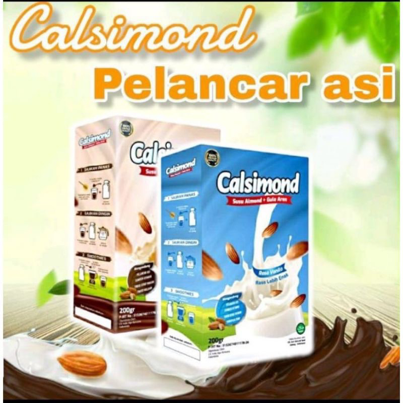 Susu Bubuk Calsimond Original - Susu Almond - Almond Milk - Gula Aren - Asi Booster - Pelancar Asi - Ibu Hamil 200gram