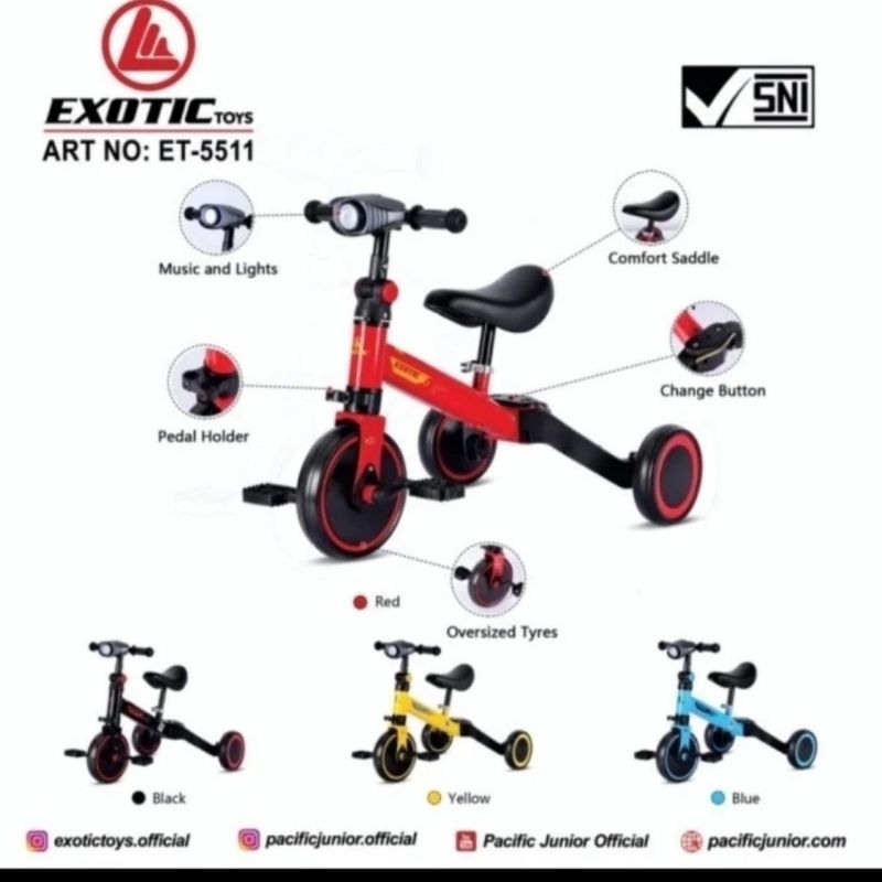 Balance Bike / Push Bike / Sepeda Keseimbangan Exotic ET-5511