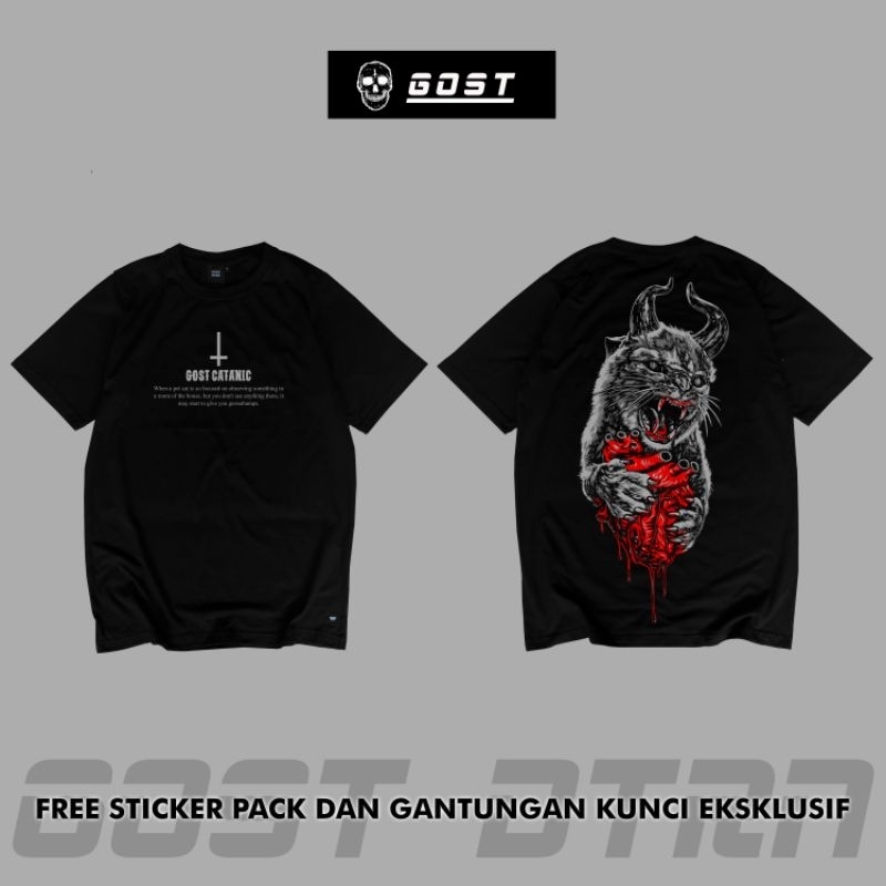 Jual T Shirt Satanic Original Gost Distortion Baju Pendek Hitam 666 Shopee Indonesia 0422